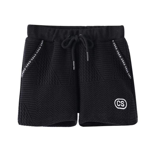 Asher Textured Shorts Black