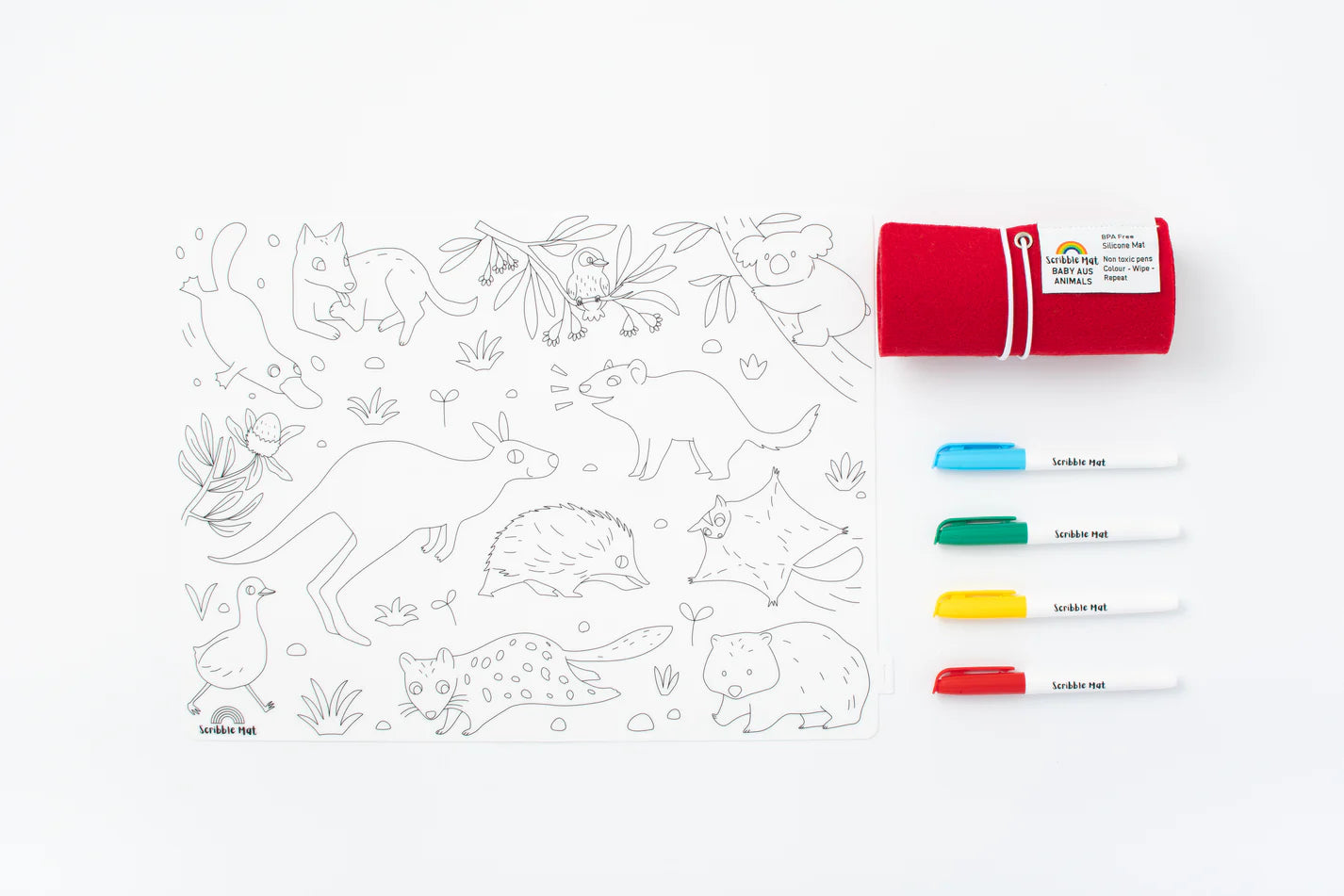 Scribble Mat - Baby Australian Animals