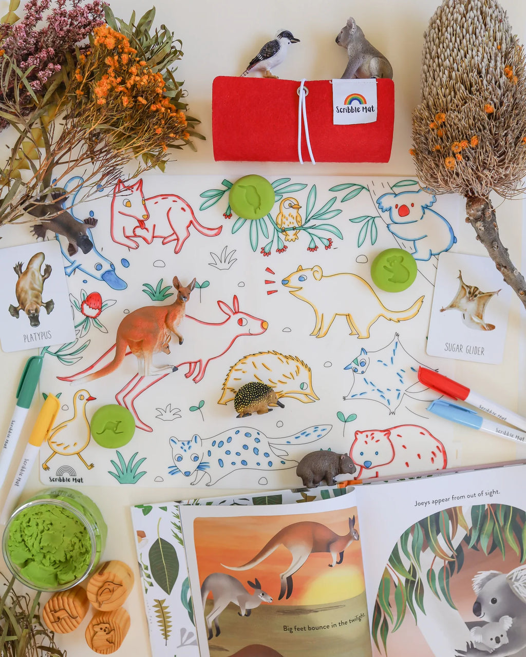 Scribble Mat - Baby Australian Animals