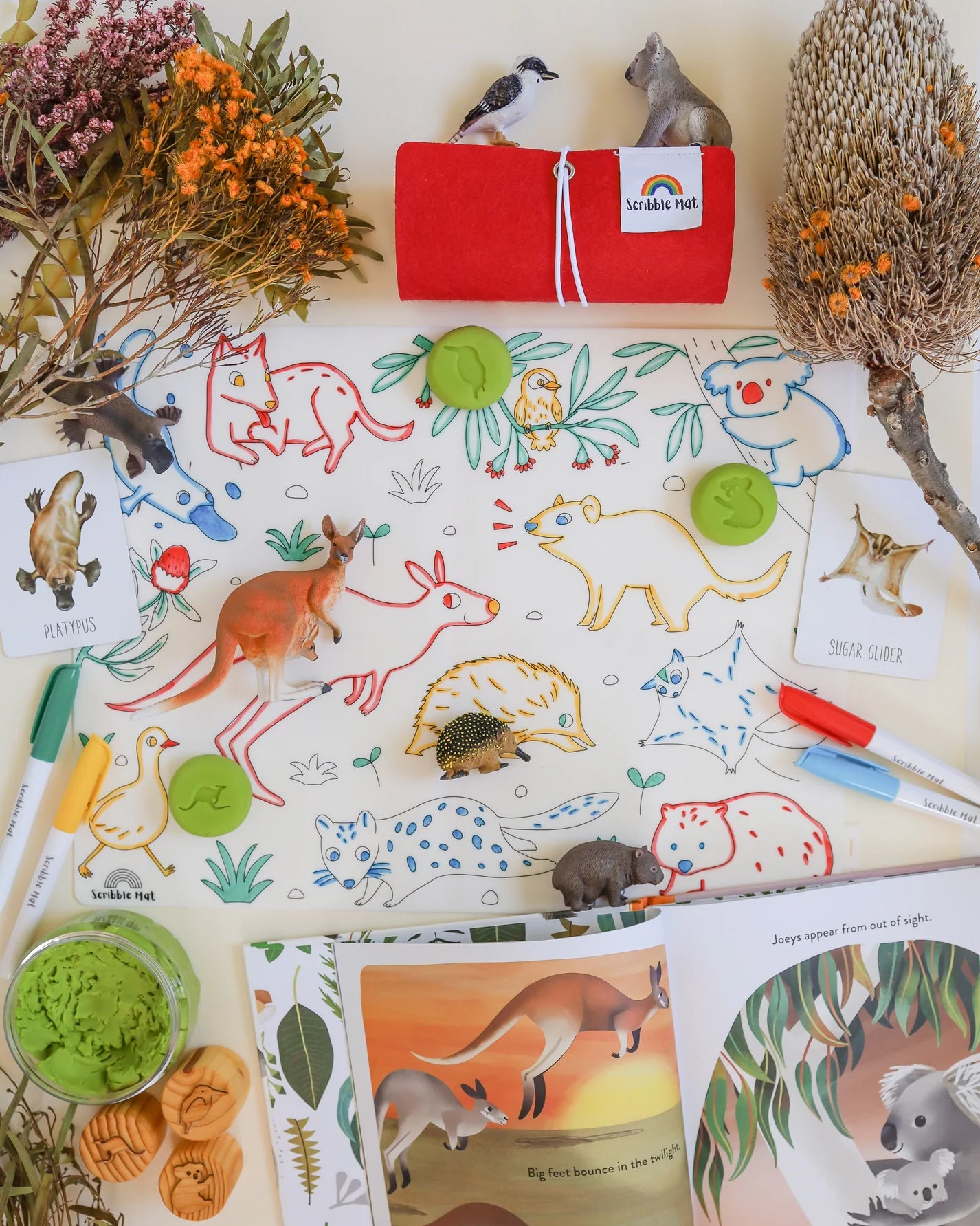 Scribble Mat - Baby Australian Animals