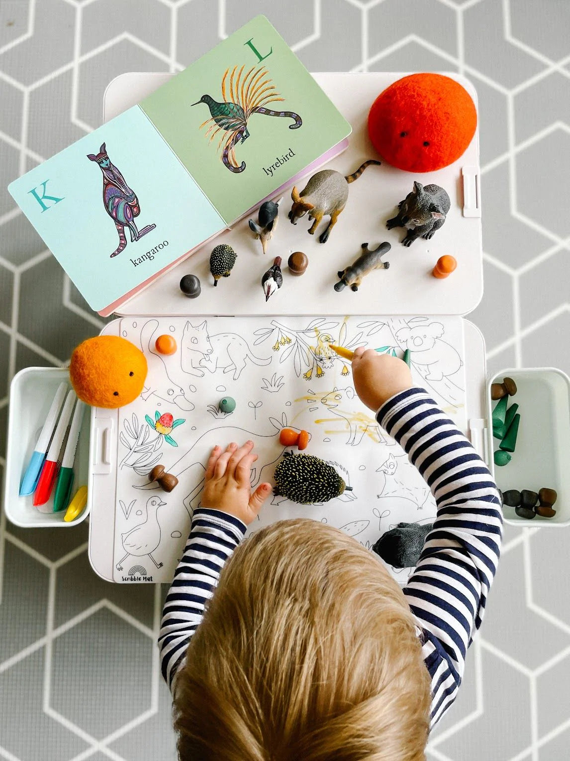 Scribble Mat - Baby Australian Animals