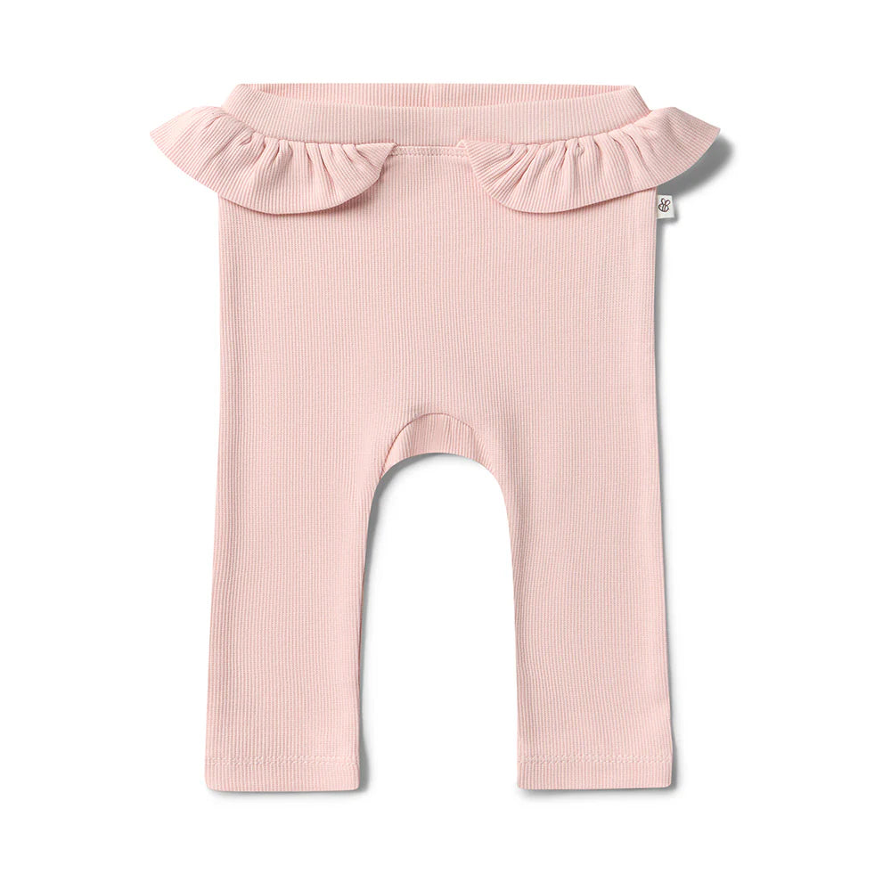 Baby Pink Organic Pants with Frill