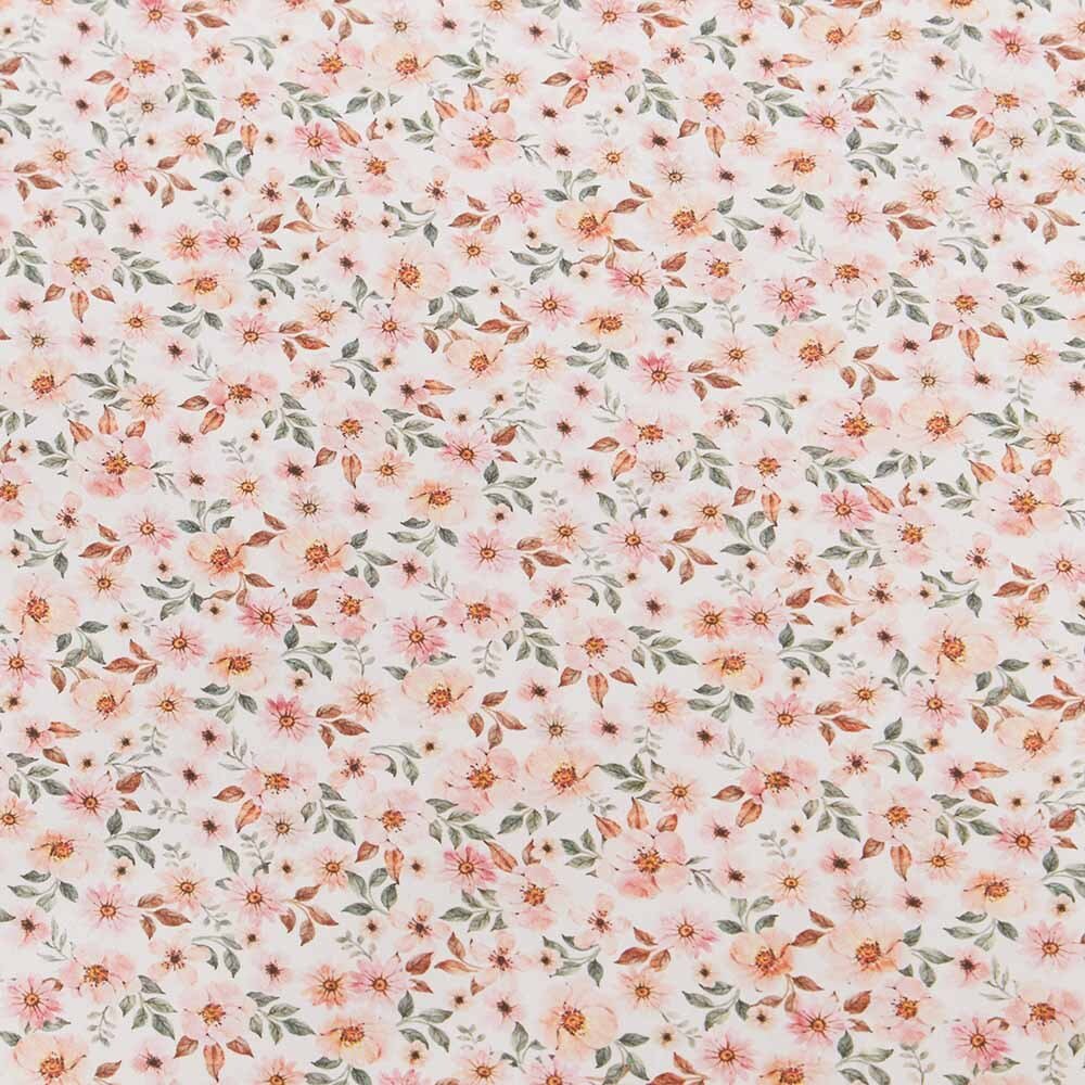 Spring Floral Organic Bassinet Sheet / Change Pad Cover