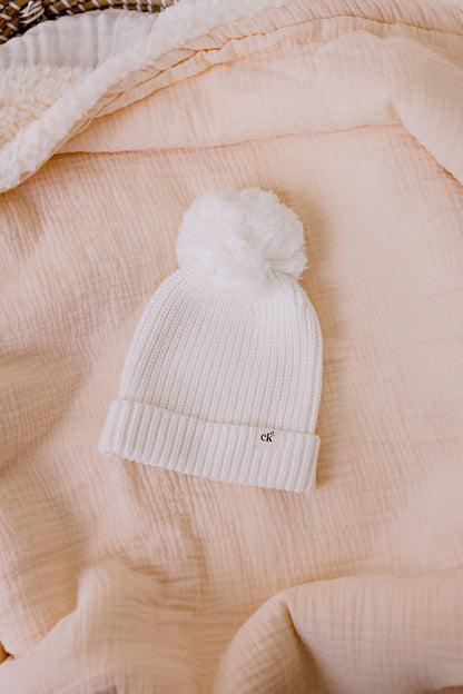 PREORDER Baby Knit Beanie - Snow