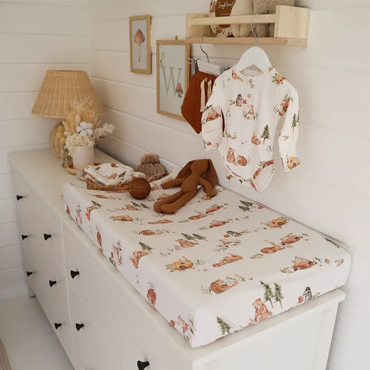 Bears Organic Bassinet Sheet / Change Pad Cover