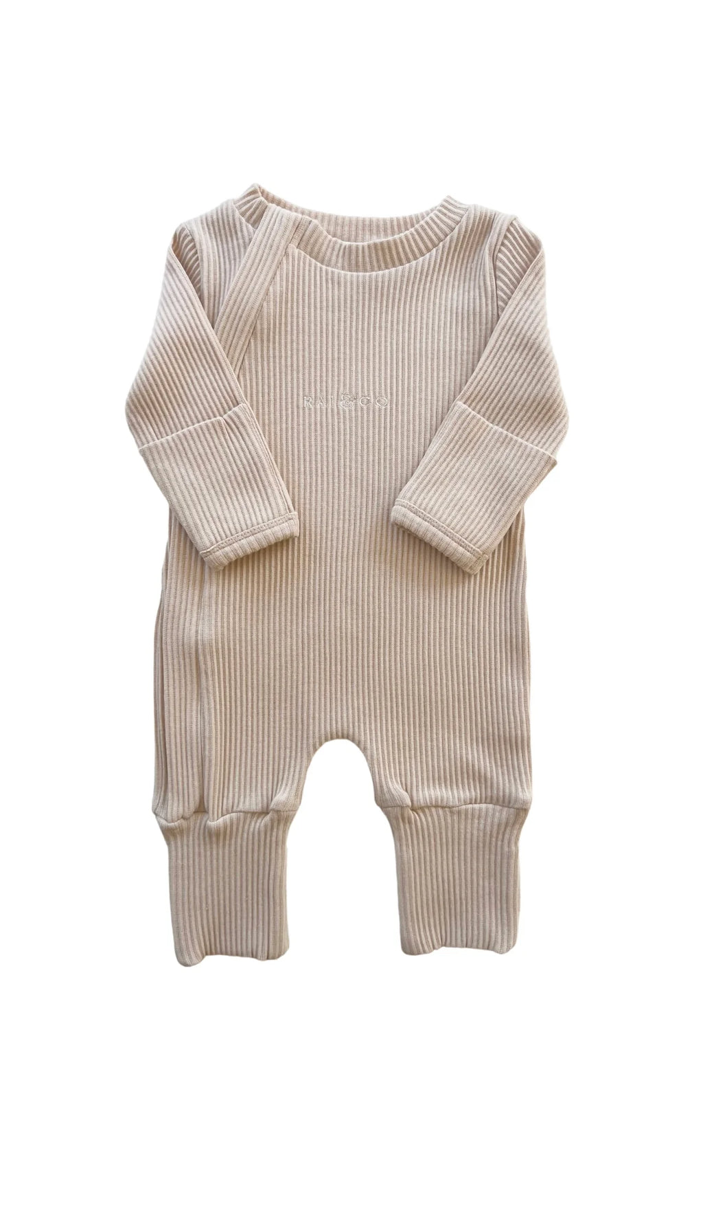 Ribbed Jumpsuit - Beige
