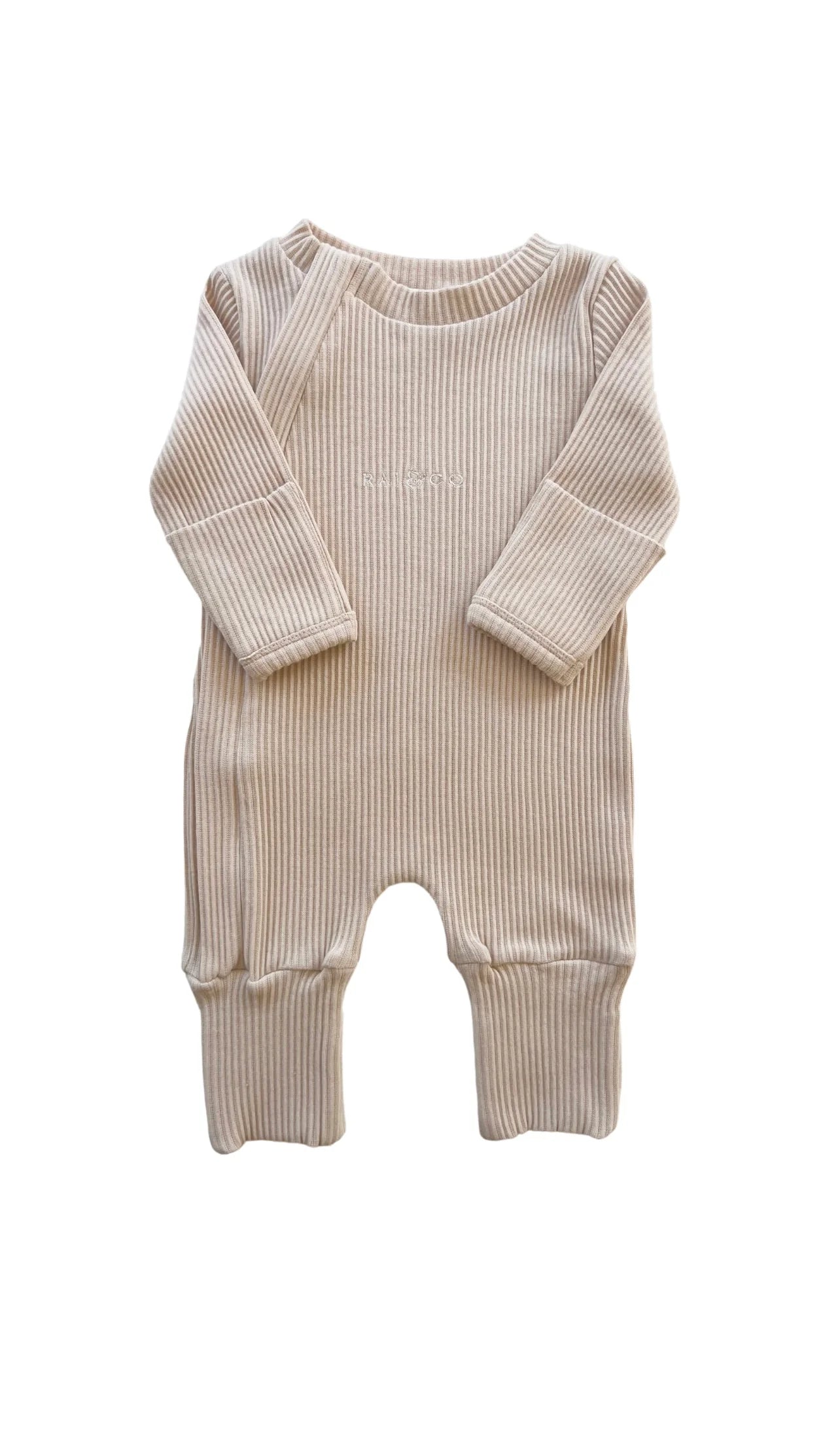 Ribbed Jumpsuit - Beige
