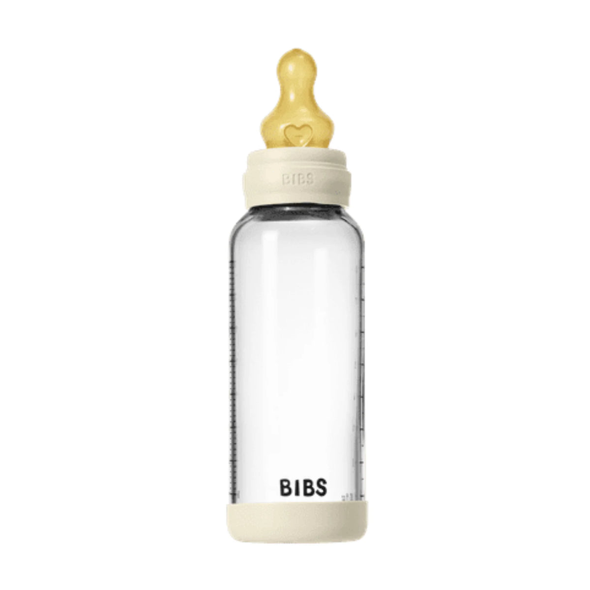 Glass Baby Bottle, 240ml Latex - Ivory