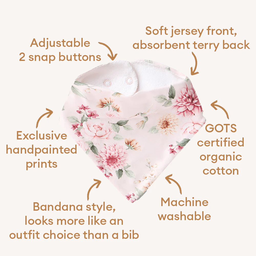 Birds & Blooms Organic Dribble Bib