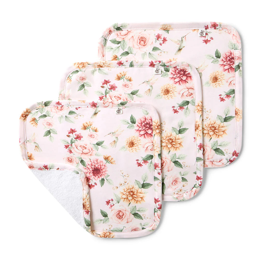 Birds & Blooms Organic Wash Cloths - 3 Pack