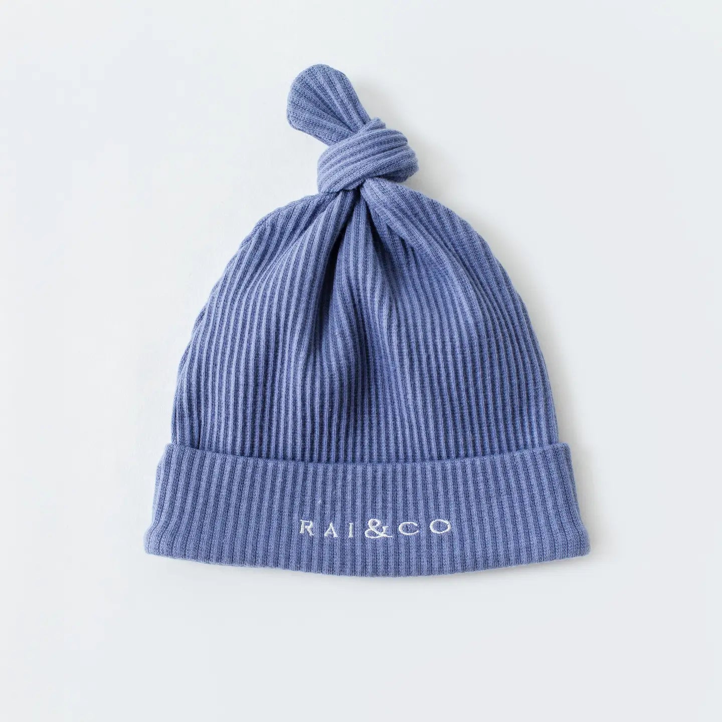 Baby Beanie Ribbed Knotted - Assorted