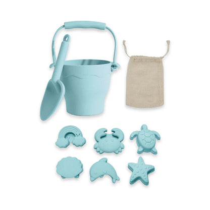 Silicone Bucket & Spade 8 Pc - Assorted