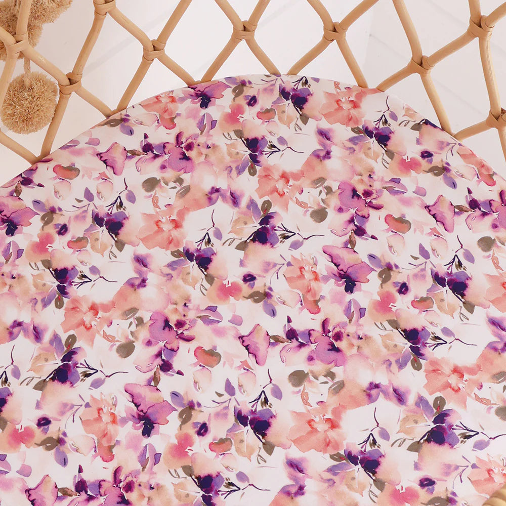 Blushing Beauty Organic Bassinet Sheet / Change Pad Cover
