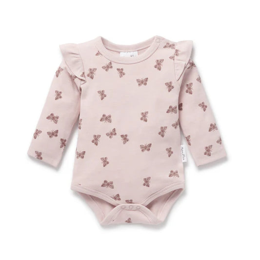 BUTTERFLY RIB FLUTTER ONESIE