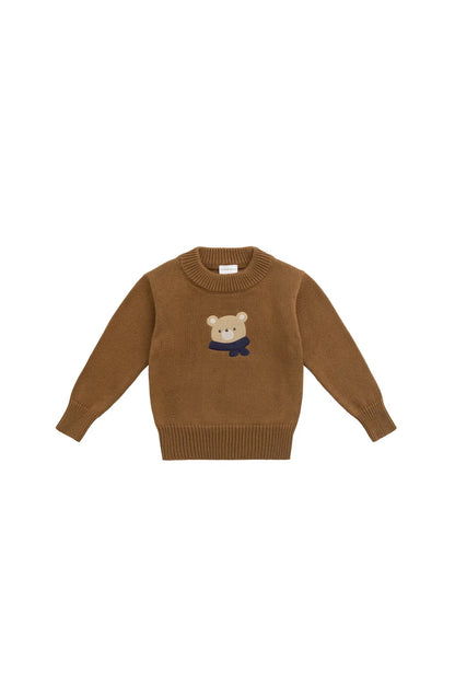 Leon Knit Jumper - Cosy Bobbie Autumn Bronze