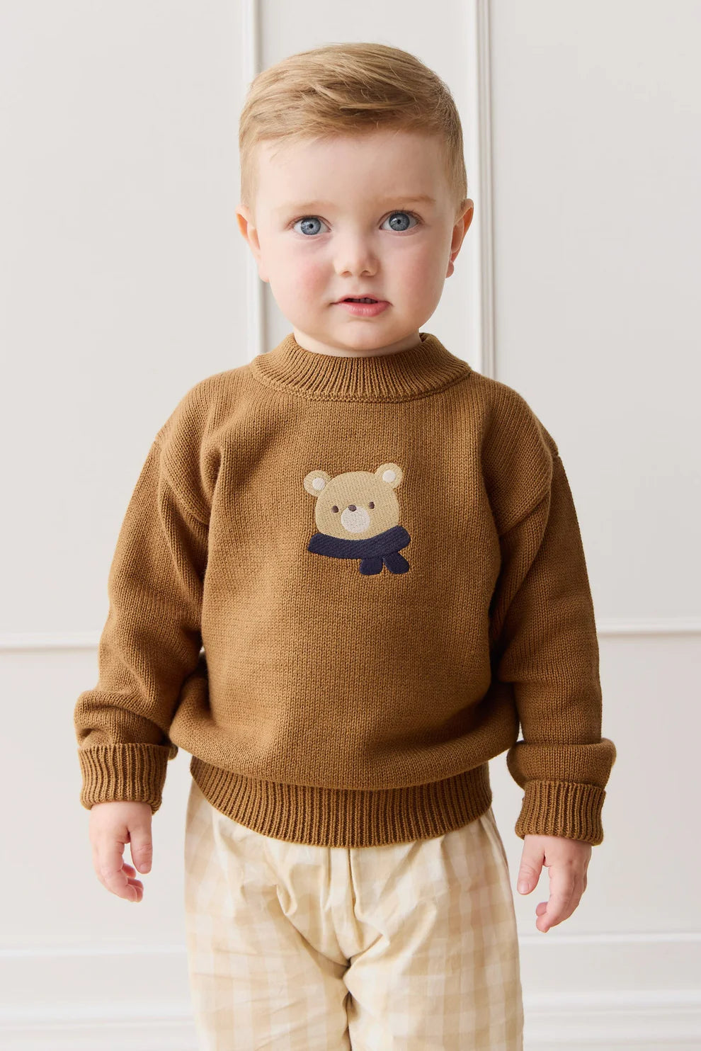 Leon Knit Jumper - Cosy Bobbie Autumn Bronze