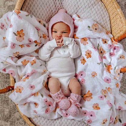 Merino Wool Bonnet & Booties - Assorted