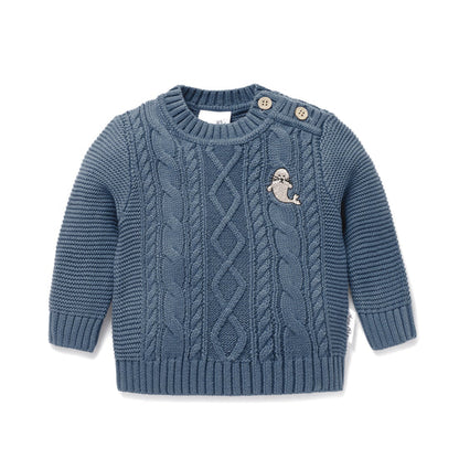 BLUESTONE CABLE KNIT JUMPER