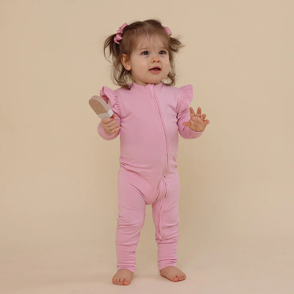 Bubblegum Organic Snugglesuit Convertible Romper