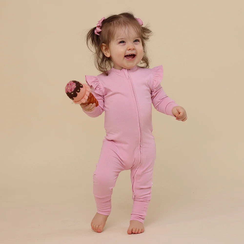 Bubblegum Organic Snugglesuit Convertible Romper