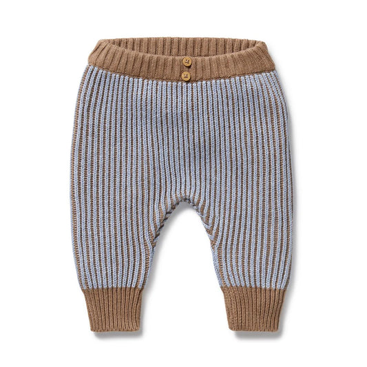 Coco Blue Speckle Organic Knitted Legging