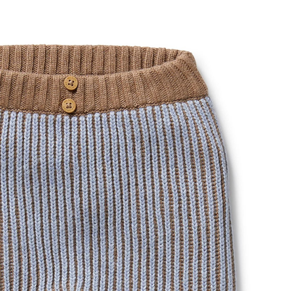 Coco Blue Speckle Organic Knitted Legging