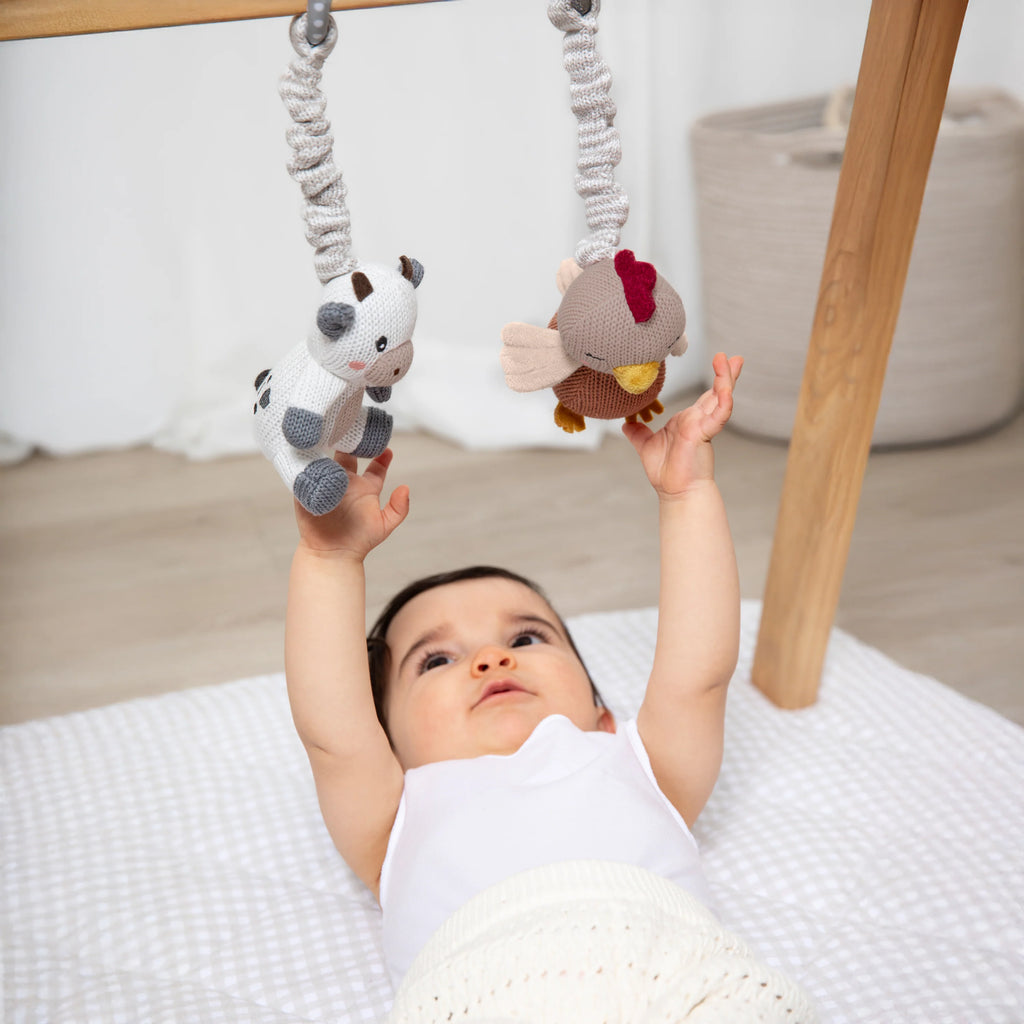 2 Pack Stroller Toys - Cow & Chicken