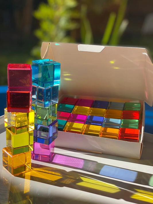 High Quality Lucite Bright Cubes & Blocks - Assorted