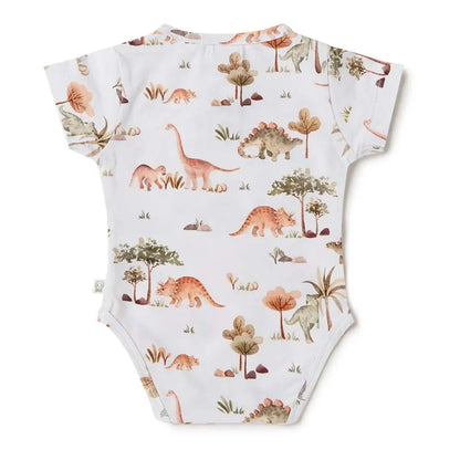 Dino Short Sleeve Organic Bodysuit