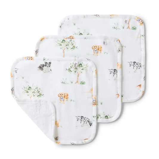 Dog Park Organic Wash Cloths - 3 Pack