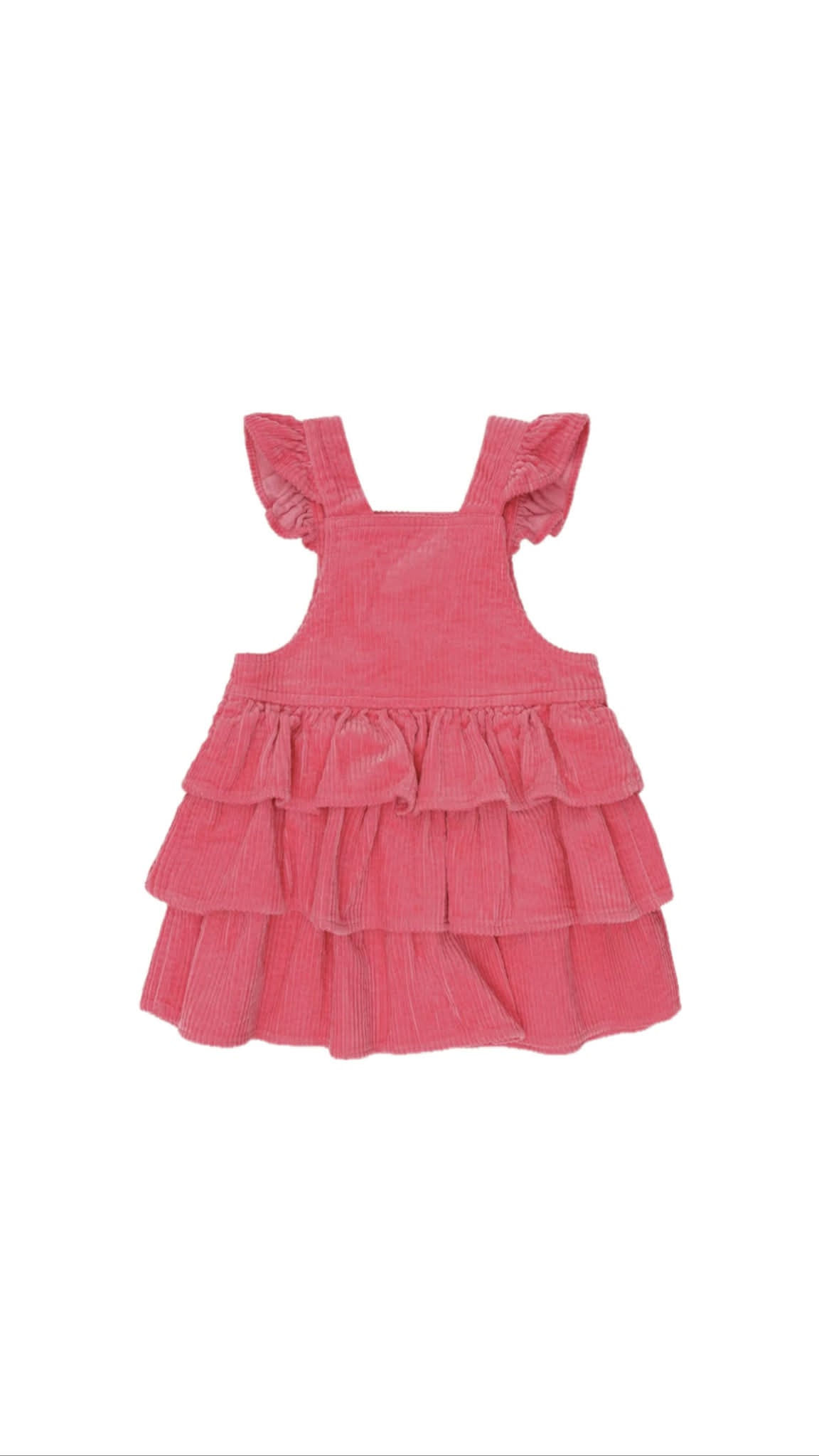 Classic Tiered Cord Pink Pinafore