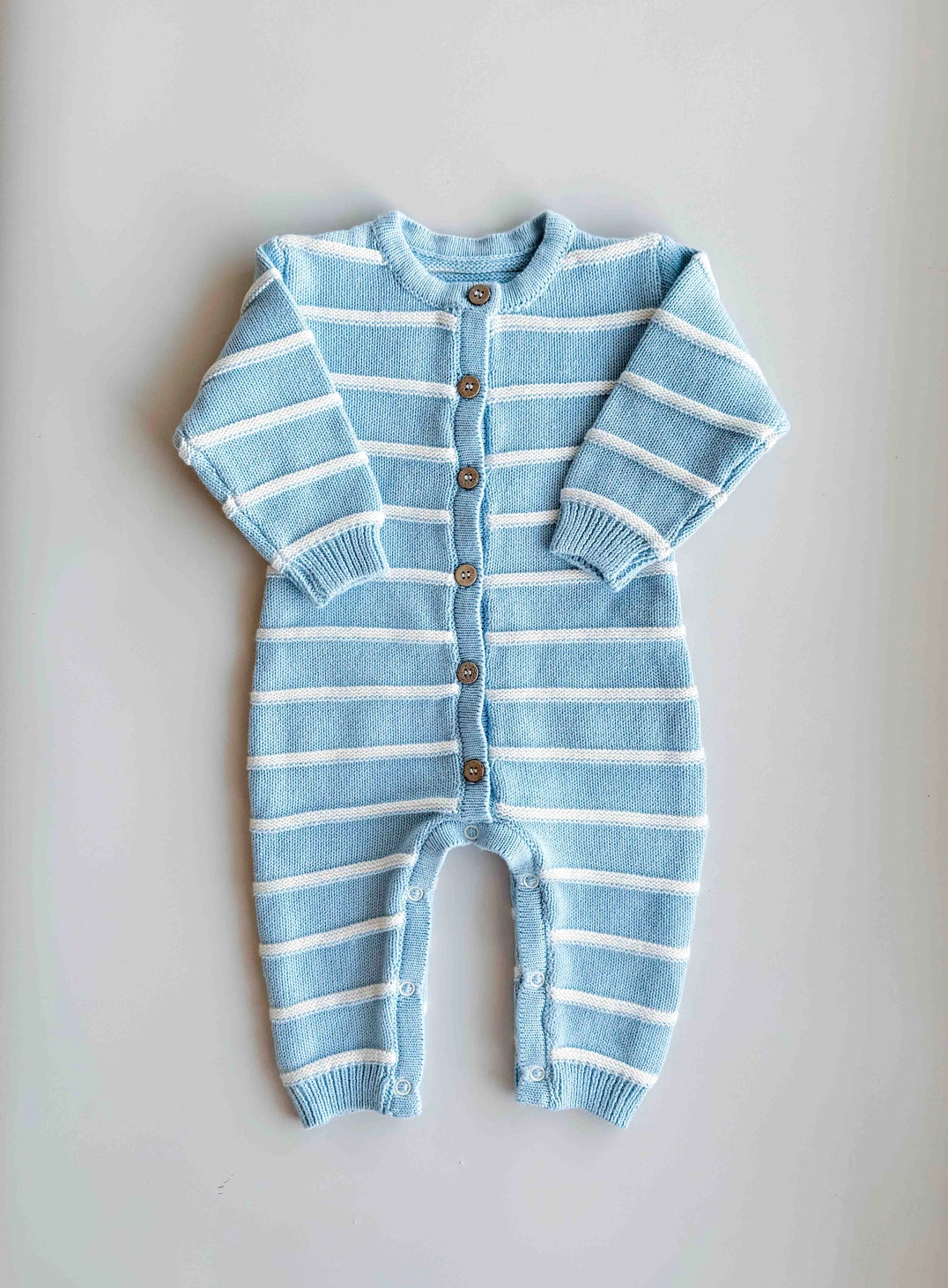 Raised Stripe Full Romper | Arctic