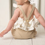 Ellie Frill Overall Beige