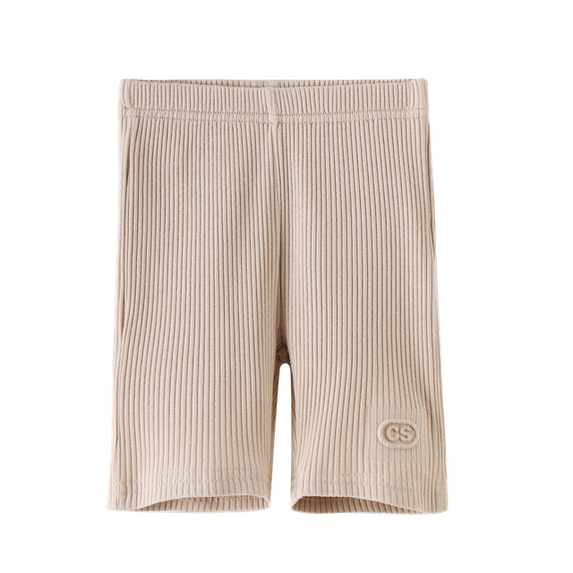 Ellie Embossed Shorts Beige