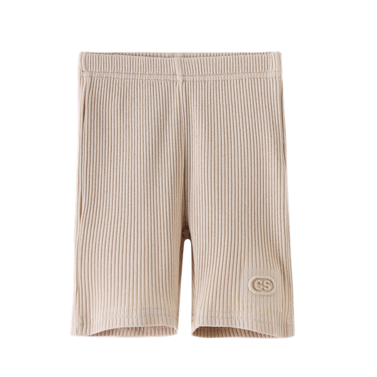 Ellie Embossed Shorts Beige