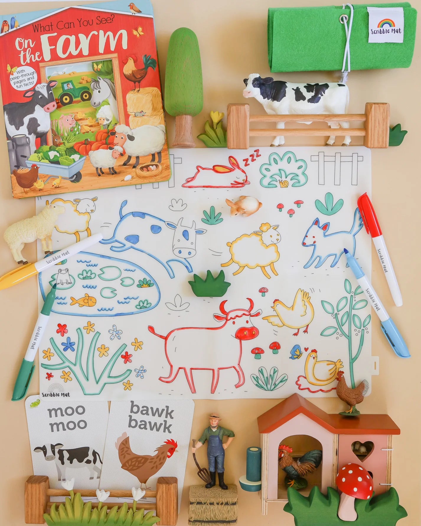 Scribble Mat - On the Farm