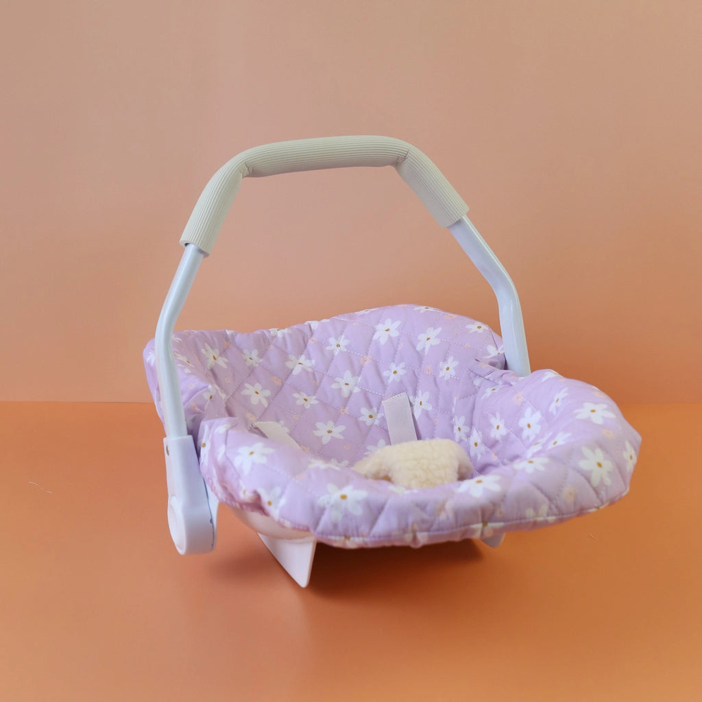 COMING SOON Tiny Harlow Doll's Car Seat Capsule - Lilac Daisy