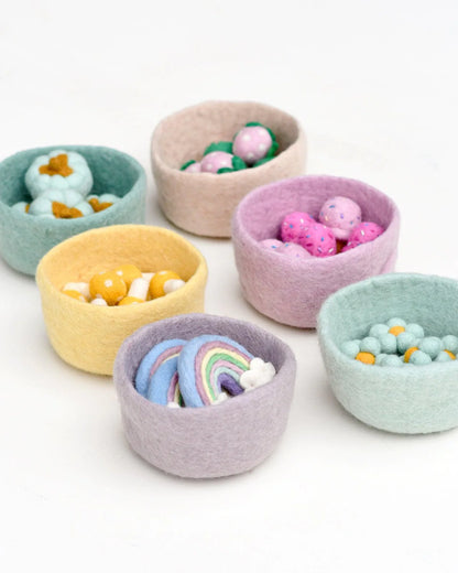 Felt Big Bowls Pastel - Assorted