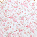 Flamingos Organic Bassinet Sheet / Change Pad Cover