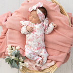 Flamingos Organic Snugglesuit Convertible Romper with Frill