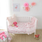 Flamingos Organic Fitted Cot Sheet