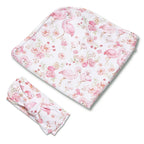 Flamingos Organic Jersey Wrap & Topknot Set