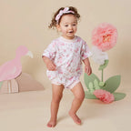 Flamingos Organic Oversized Romper