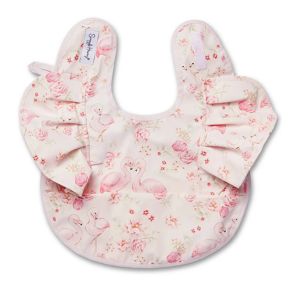 Flamingos Frill Snuggle Bib