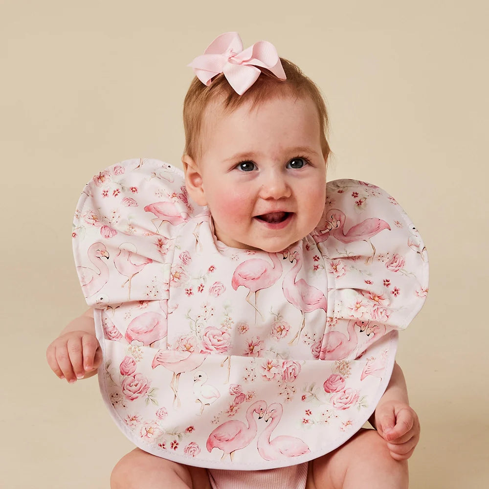 Flamingos Frill Snuggle Bib
