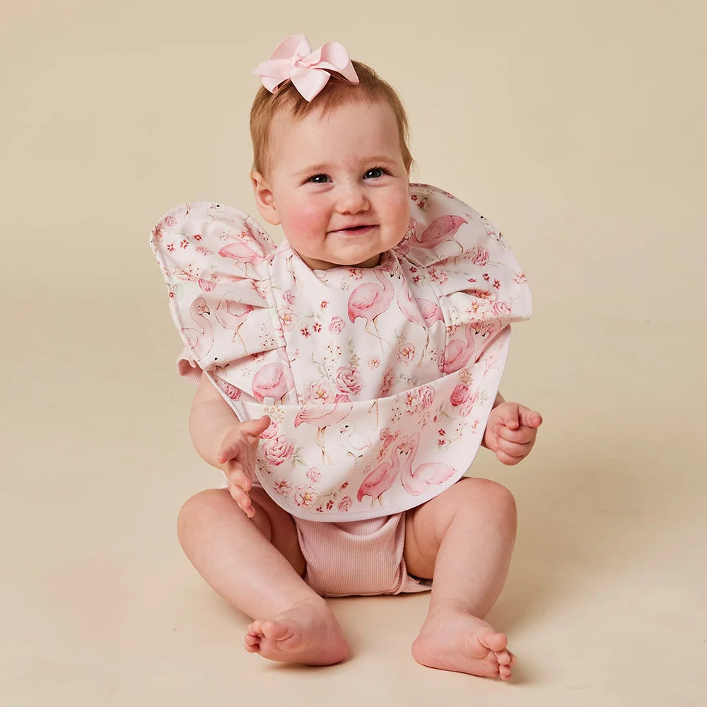 Flamingos Frill Snuggle Bib