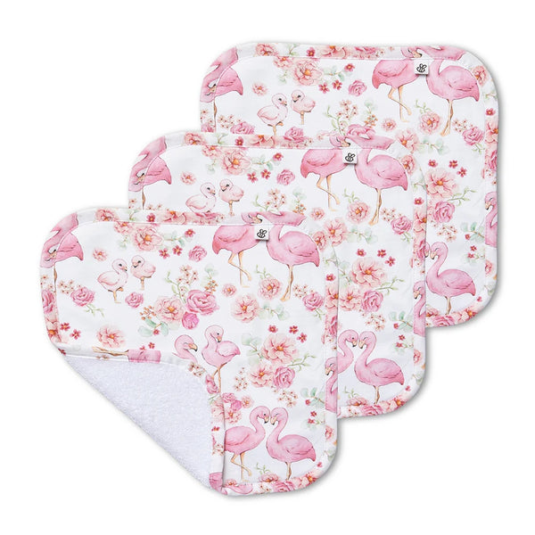 COMING SOON Flamingos Organic Wash Cloths - 3 Pack