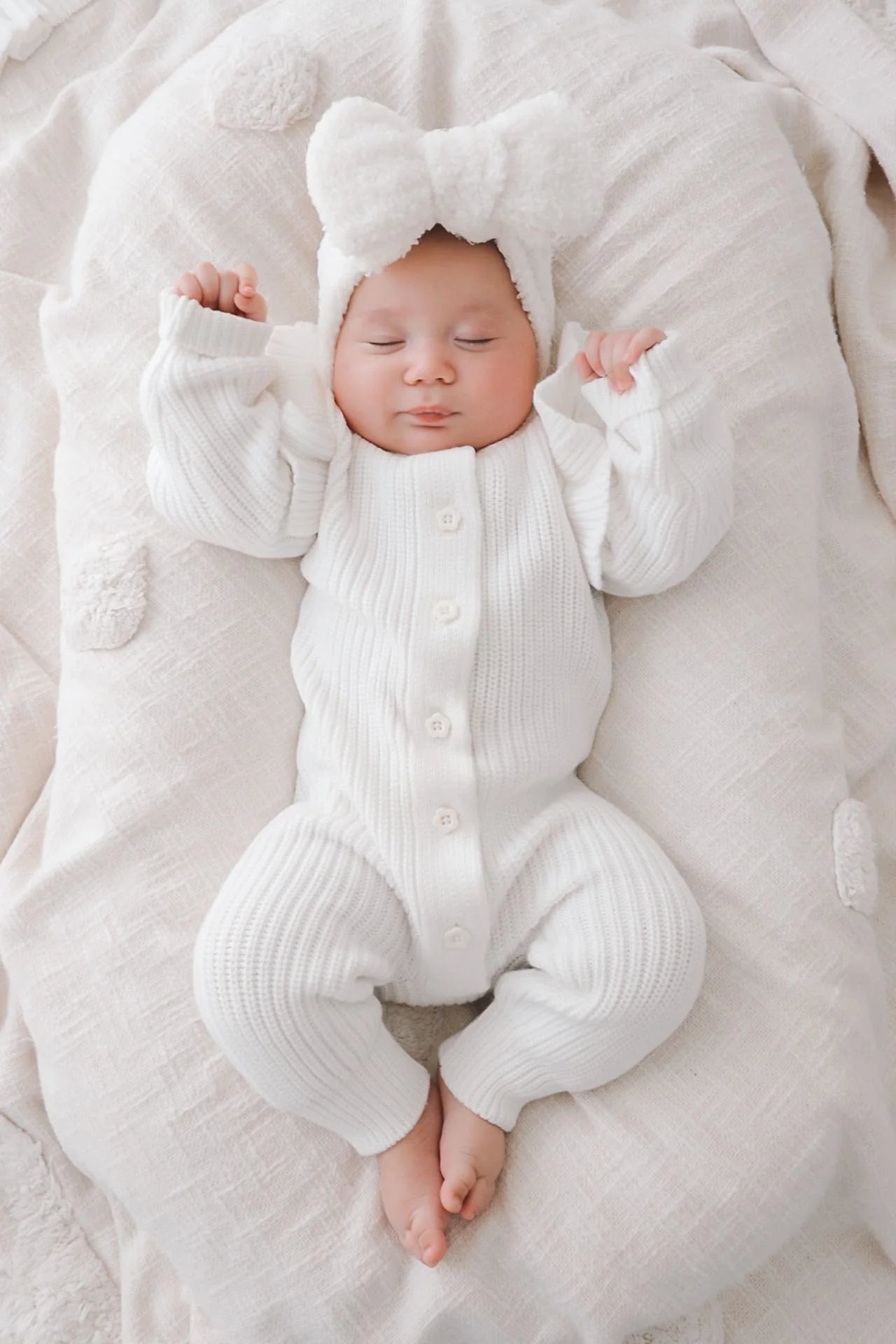 Teddy Bow - Warm White