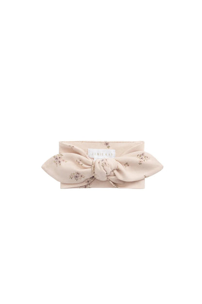 Organic Cotton Headband - Goldie Bouquet Pink Tint