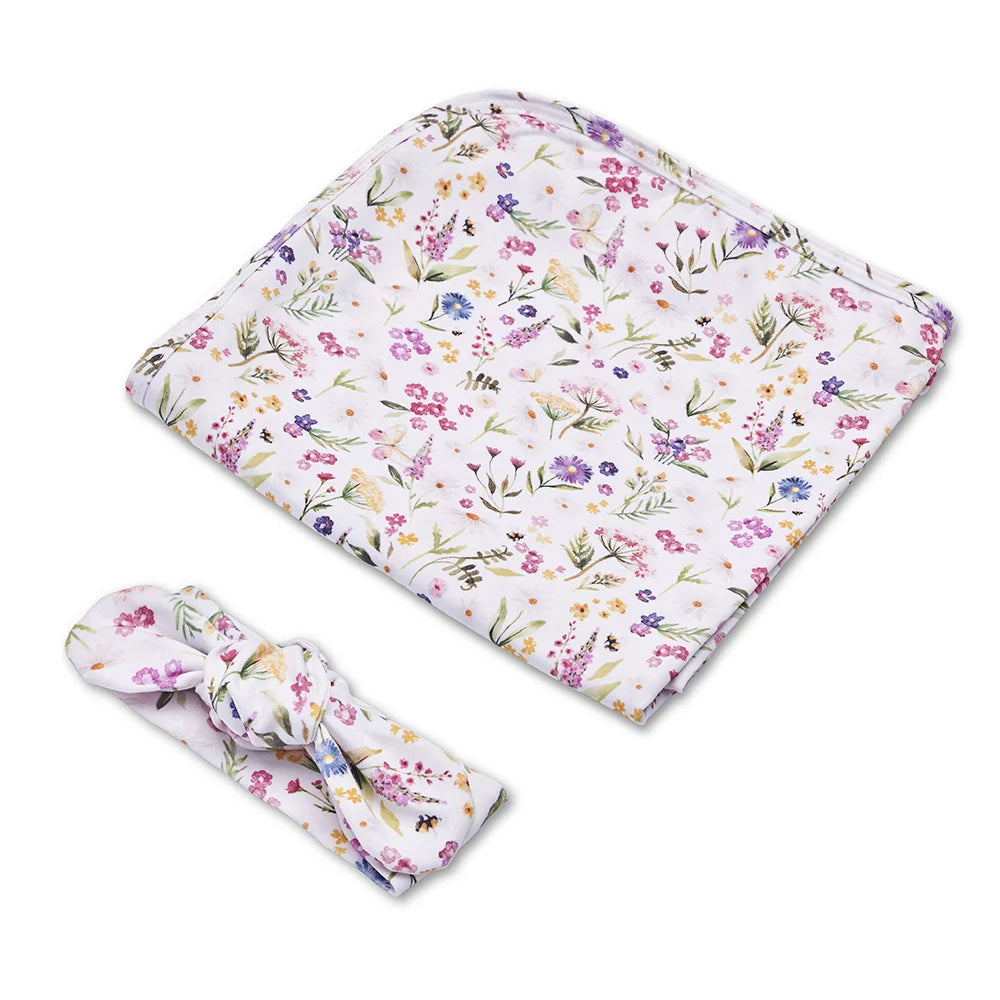 Gracie Organic Jersey Wrap & Topknot Set